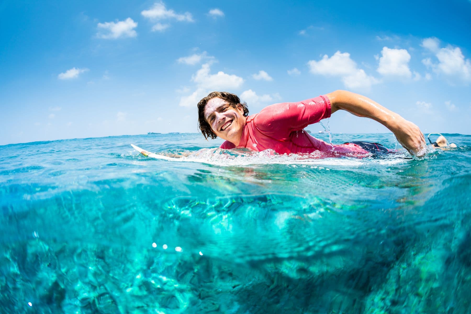 How To Begin Surfing Surfer Paddling