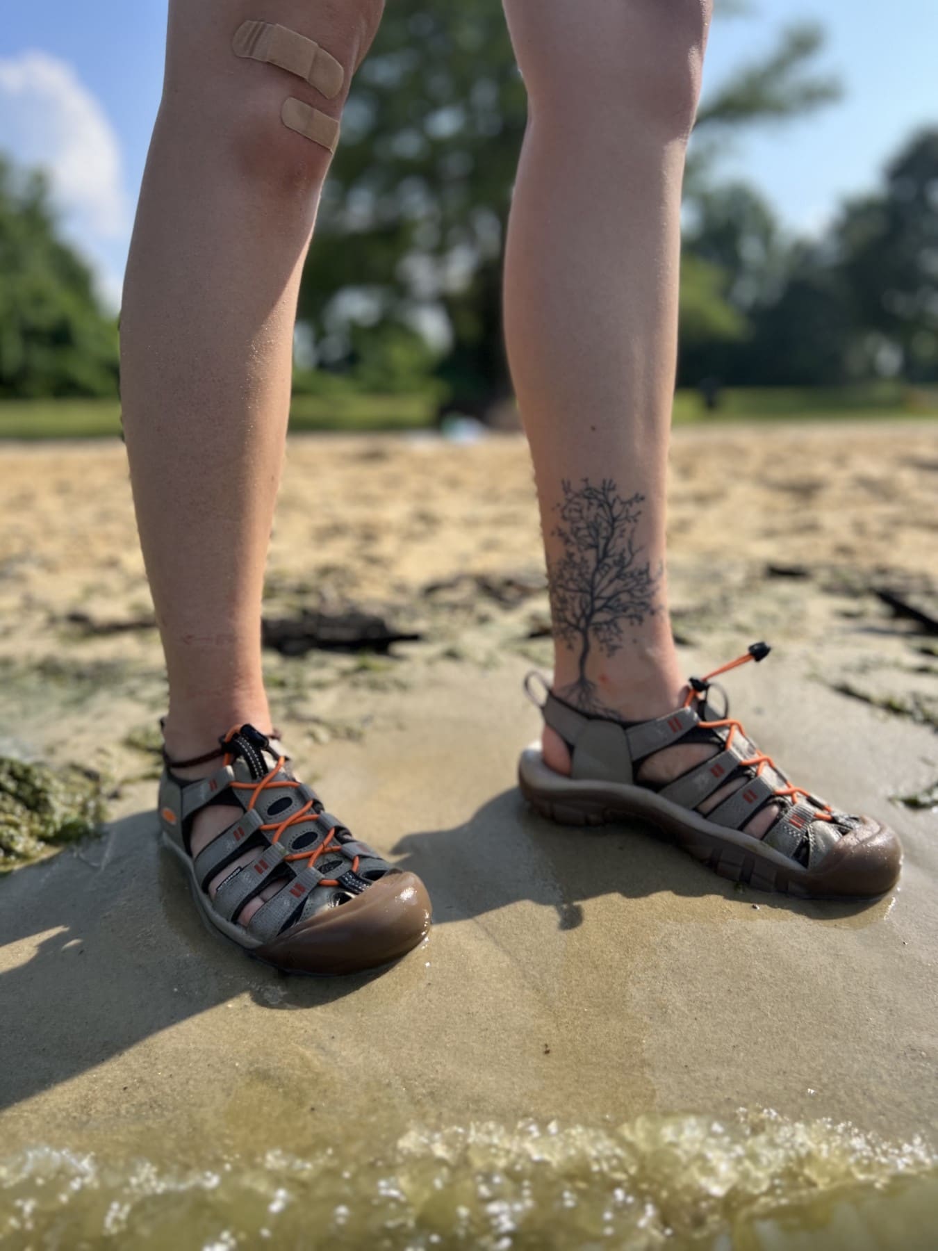 Keens Water Shoes On Beach Angle