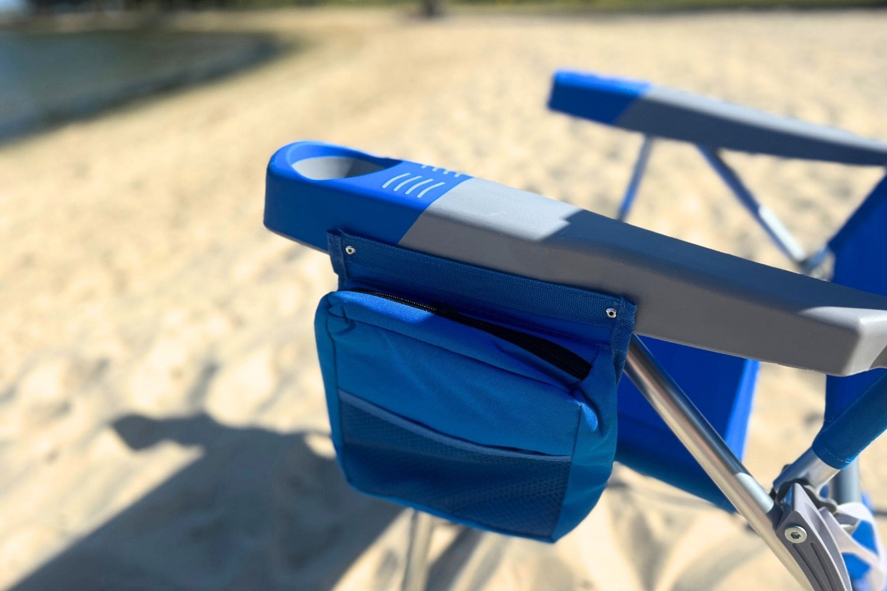 Rio Extended Height Beach Chair Built In Bottle Opener