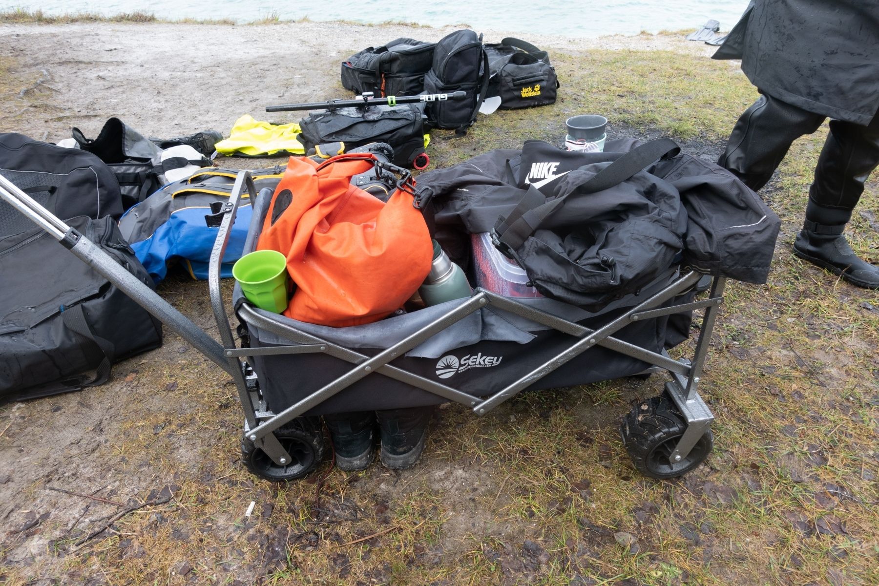 sekey classic folding beach wagon fully loaded