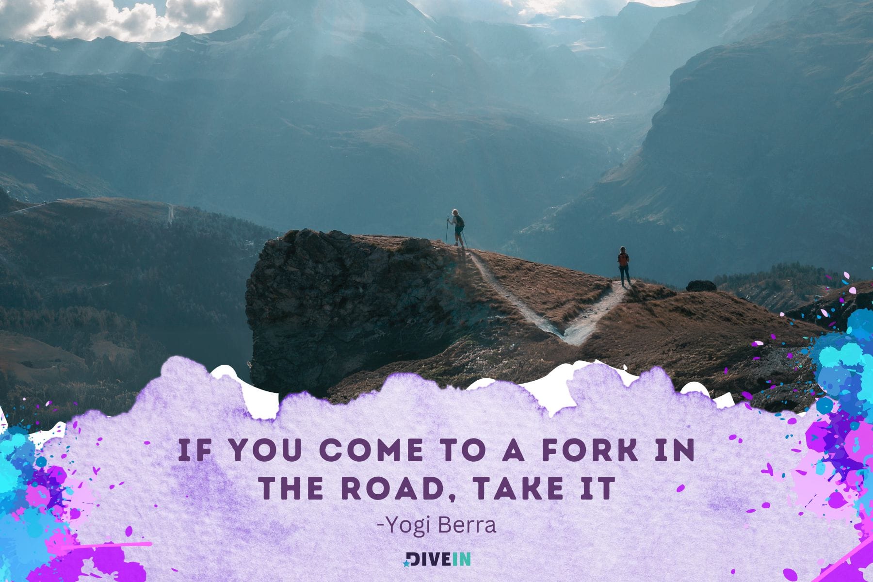 adventure quotes for instagram. if you come to a fork in the road take it
