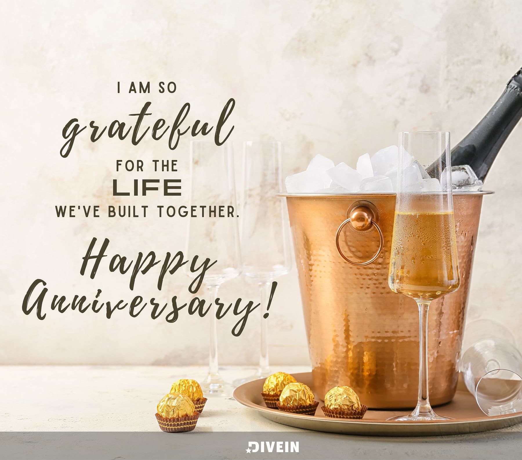 Short Anniversary Quotes. I am so grateful for the life we have built together. Happy anniversary!