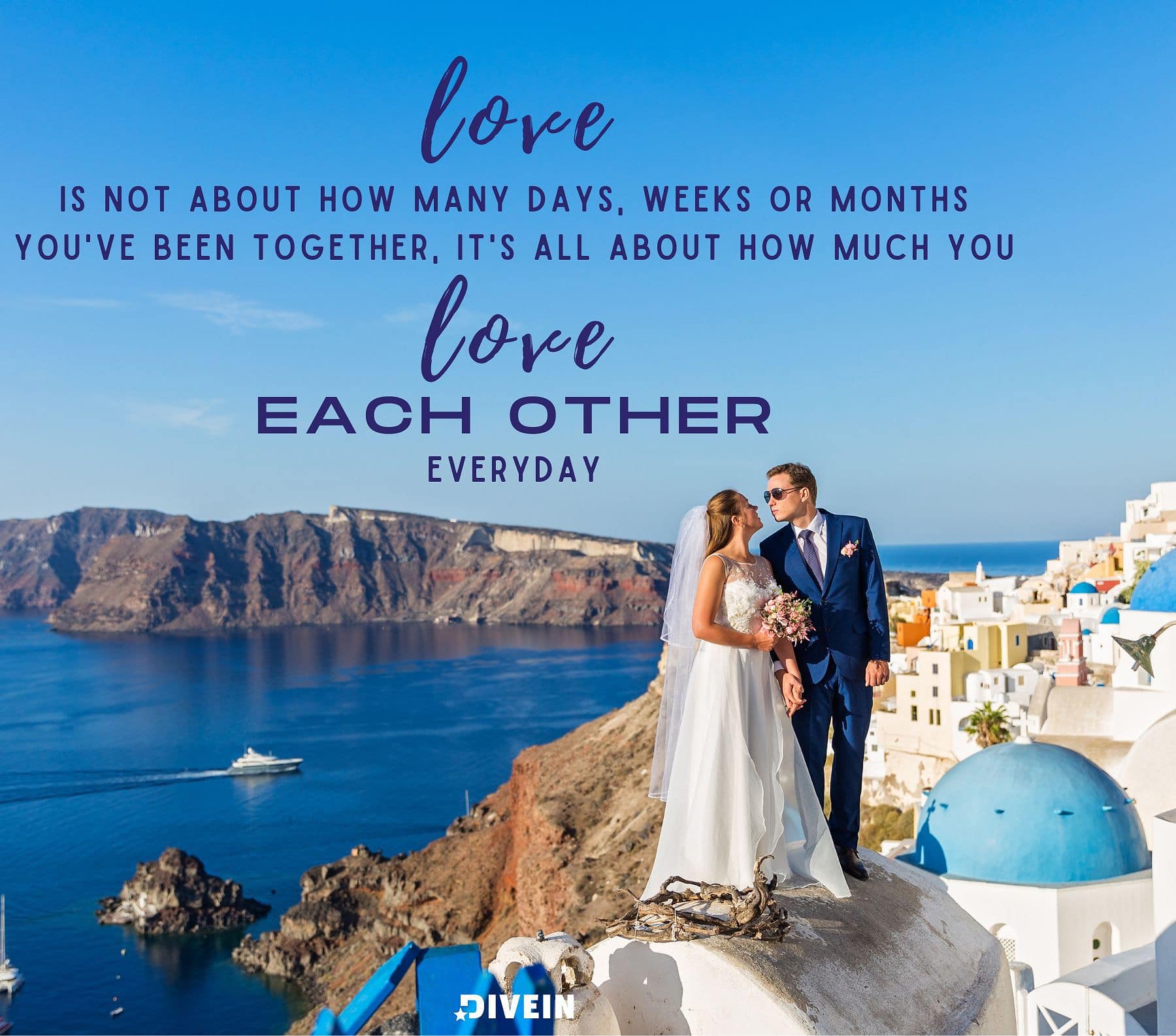 Wedding Anniversary Quotes. Love is not about how many days, weeks or months you’ve been together, it’s all about how much you love each other every day.