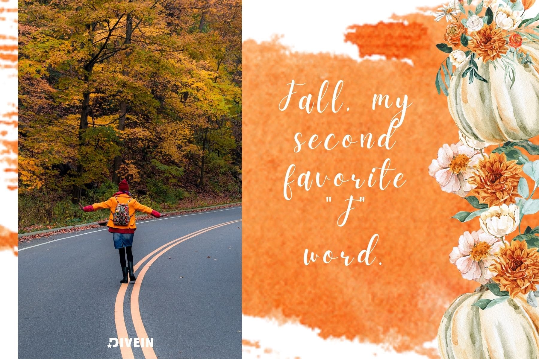 captions for fall vibes. fall. my second favorite F word