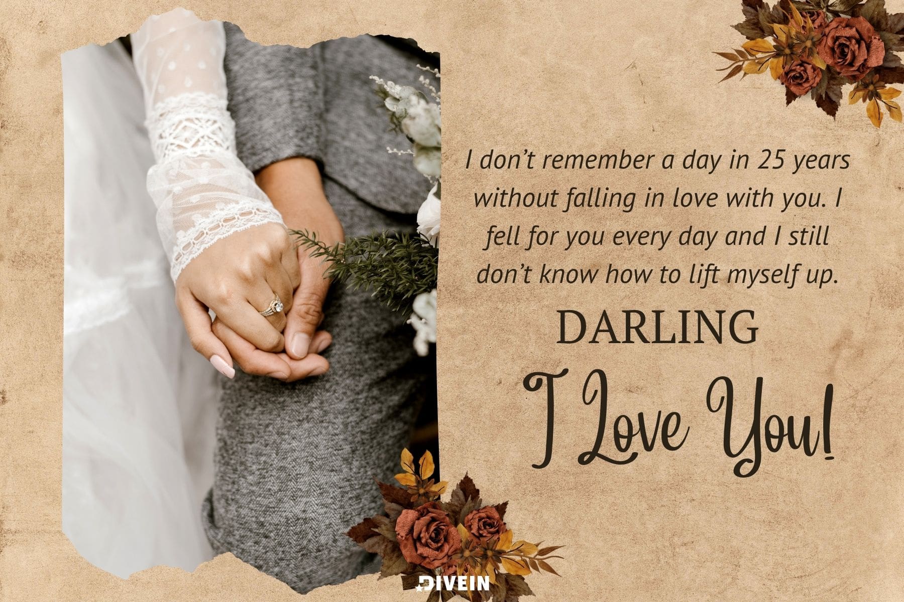 happy 25th anniversary to my wife. i dont remember a day in 25 years without falling in love with you