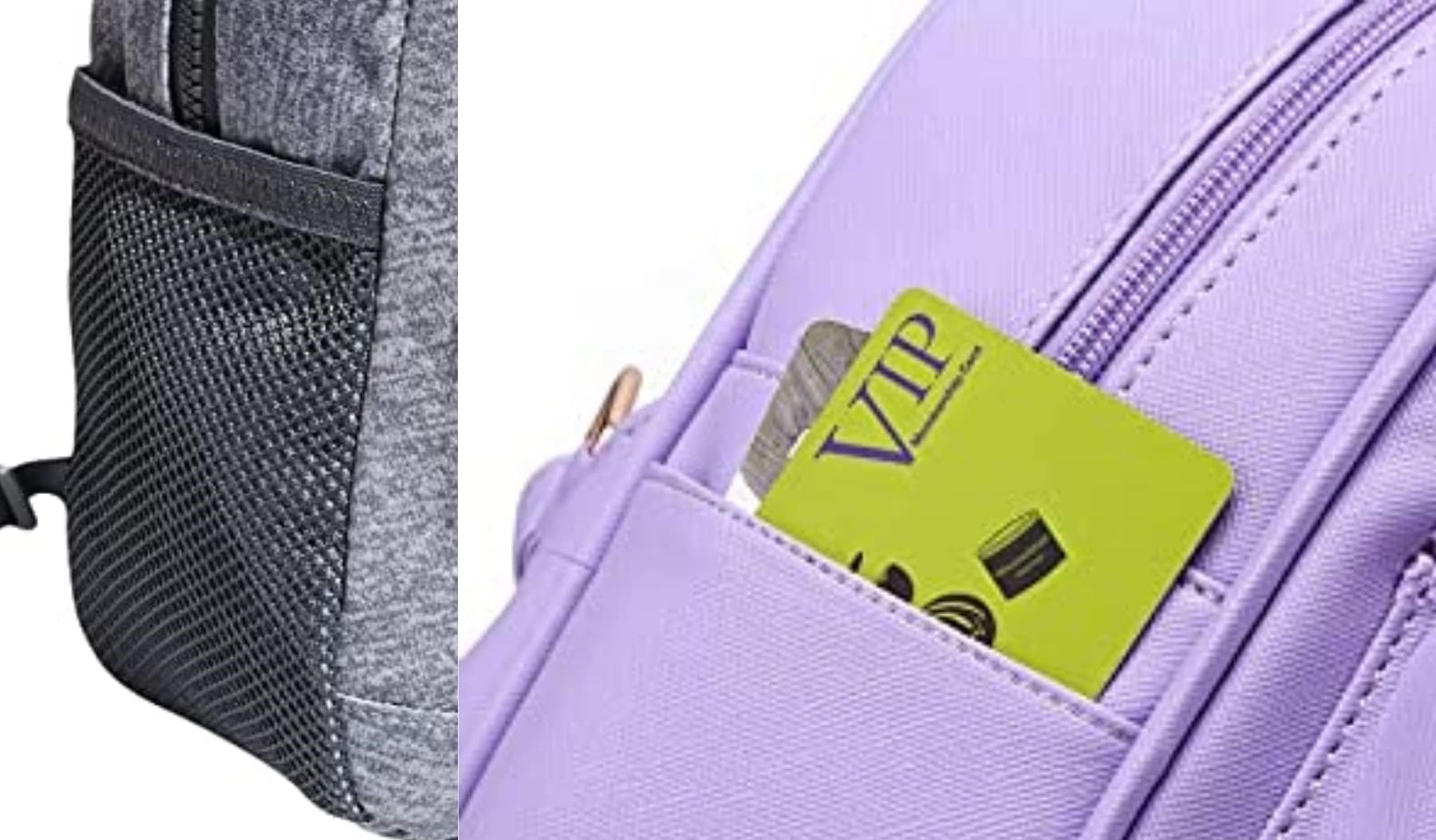 The stretchiness of mesh side pockets allows bottles to fit in this Adidas bag. 