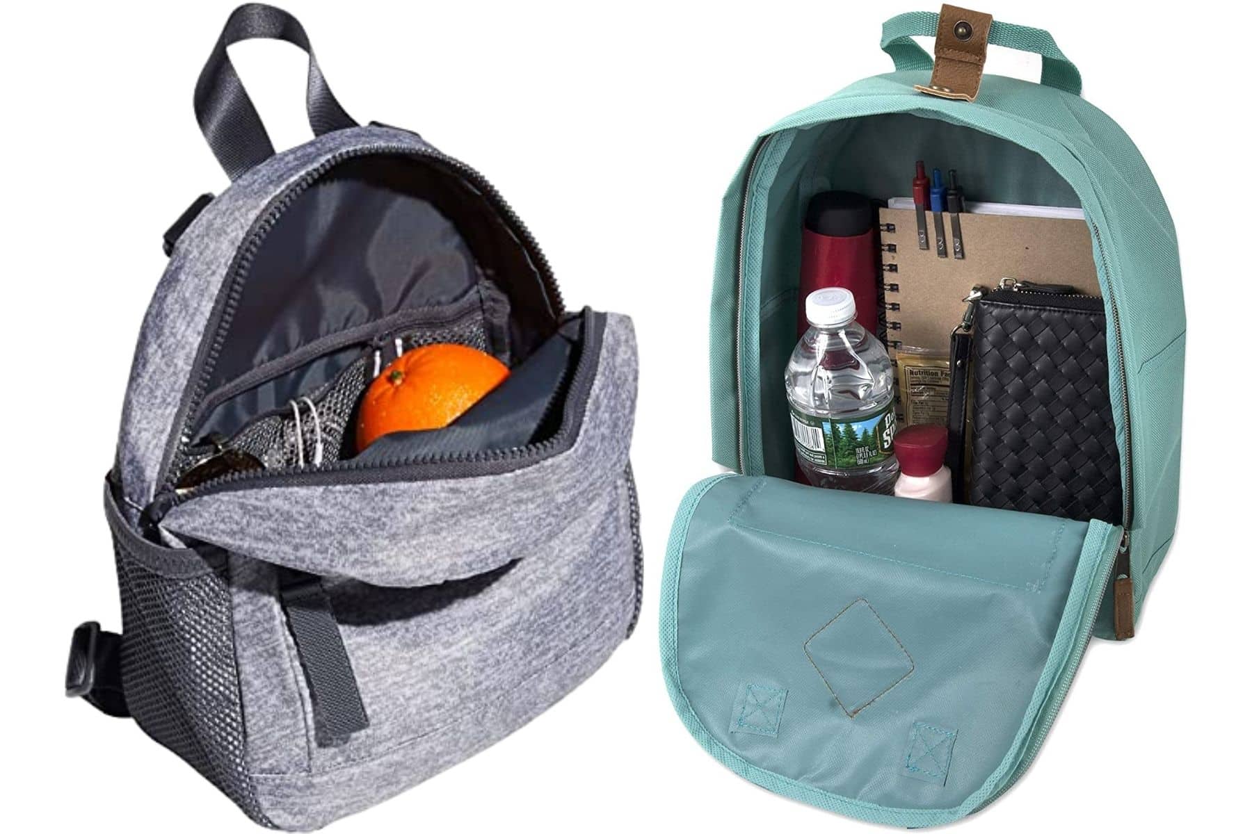Some mini backpacks come with a wider main compartment opening.