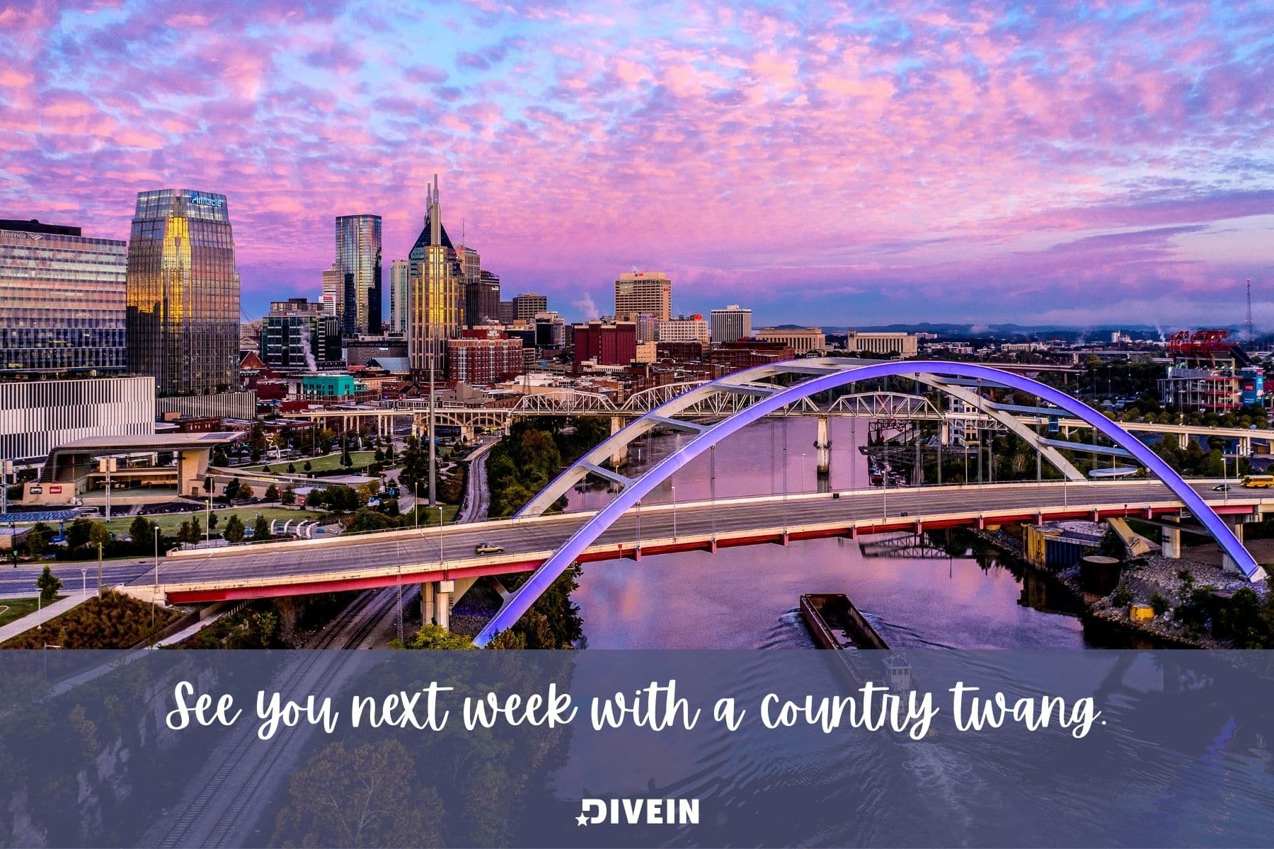 funny nashville captions and quotes for instagram. see you next week with a country twang