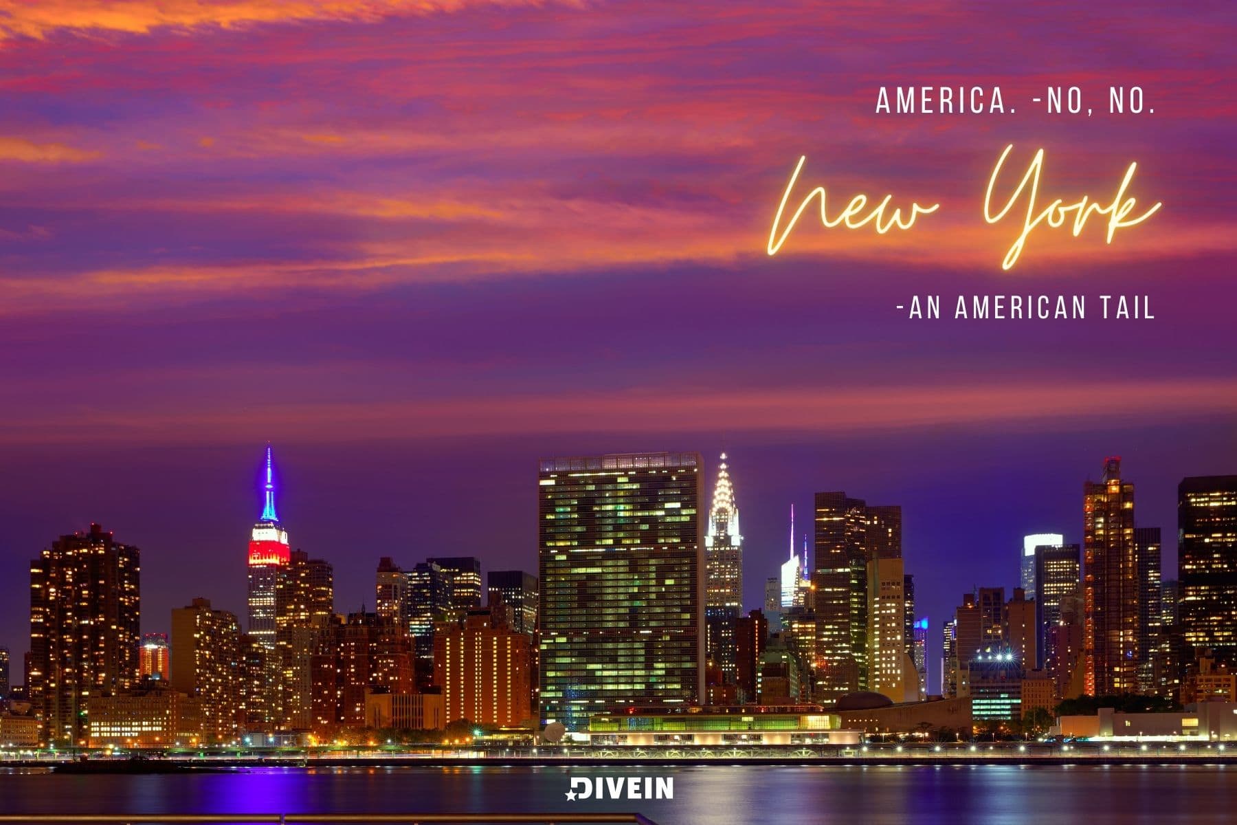 nyc movie quotes. america. no no. new york. quote from an american tail