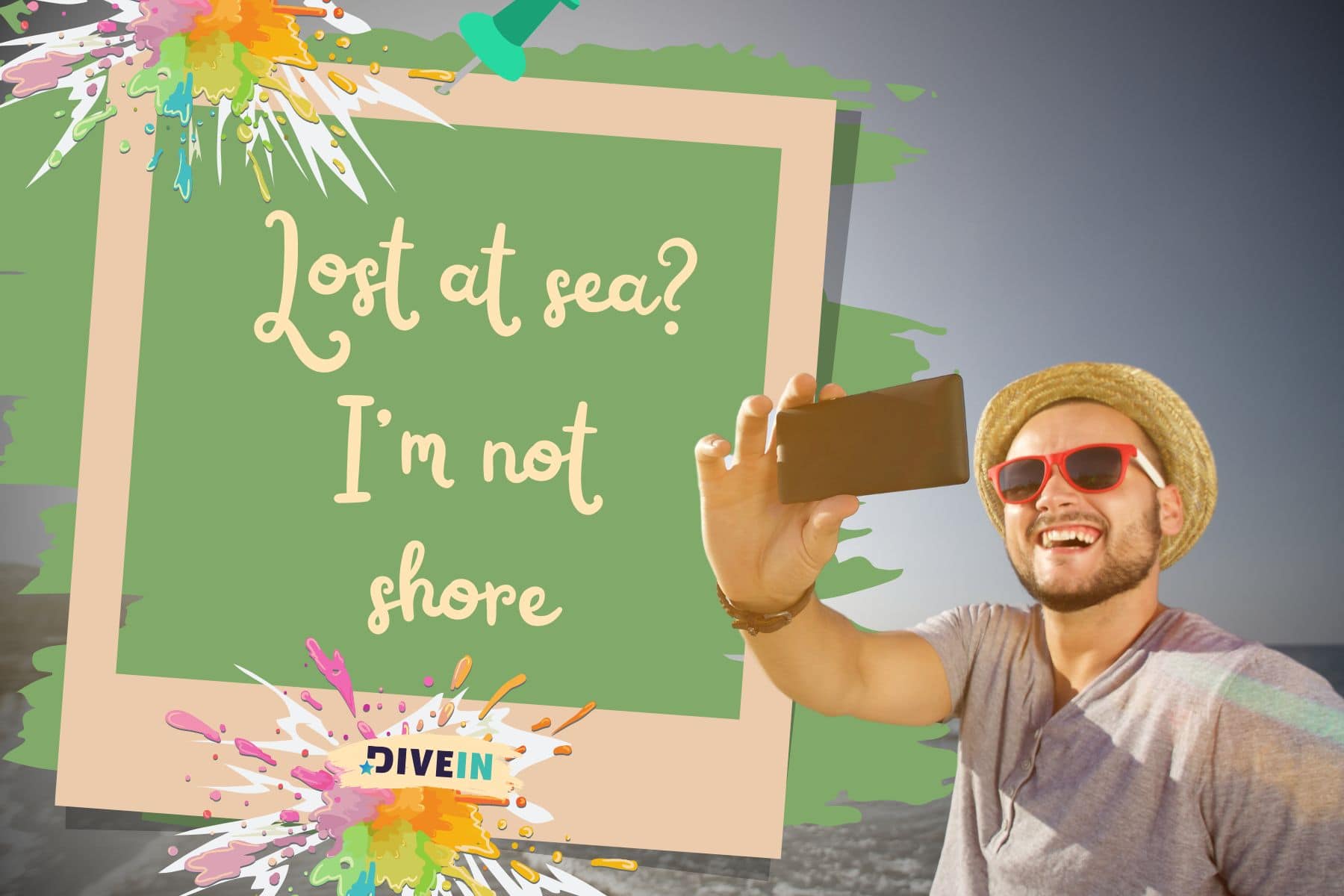 beach photo dump captions. lost at sea. im not shore