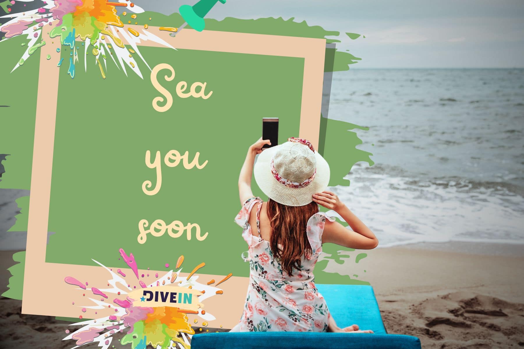 beach photo dump captions. sea you soon