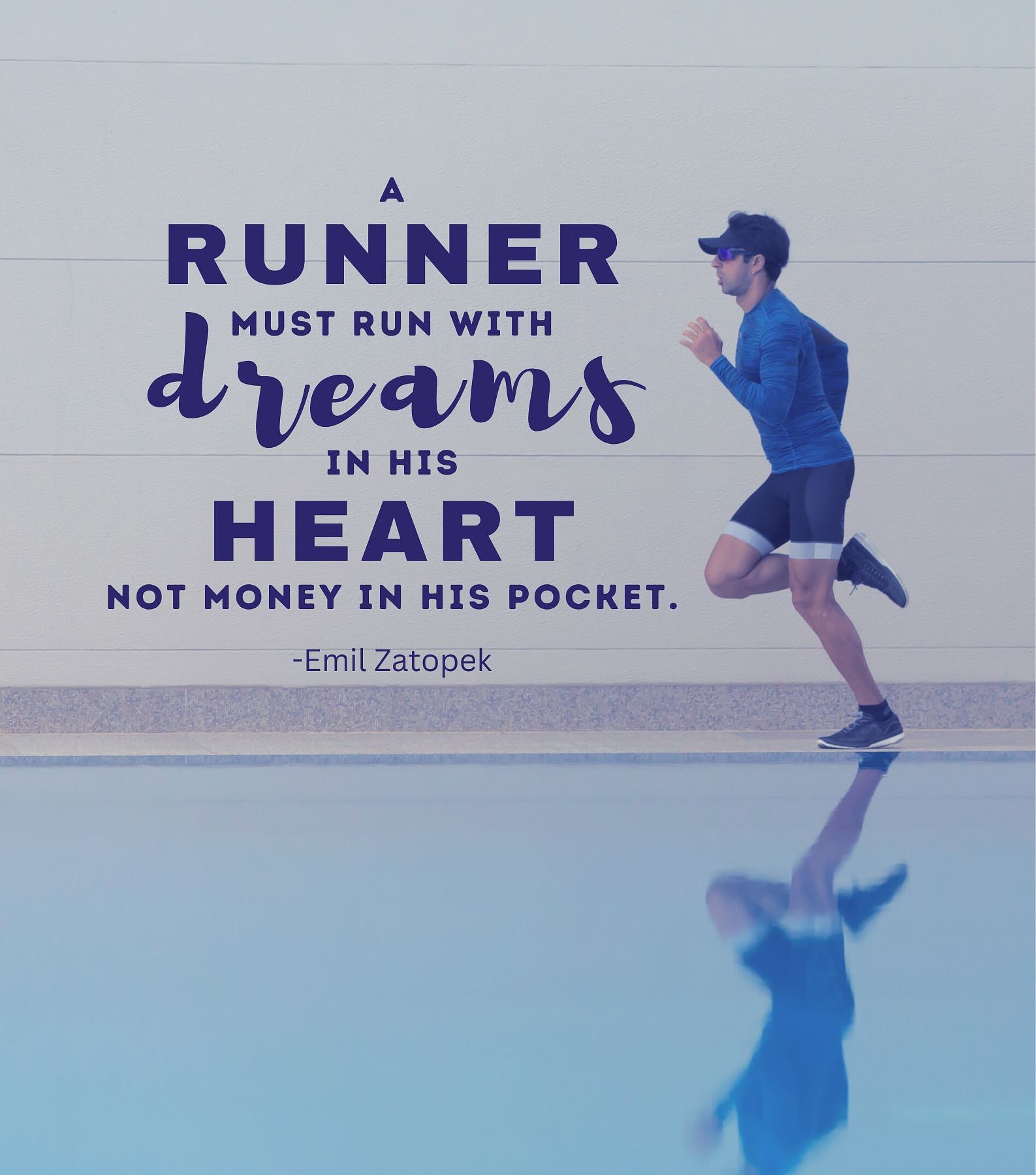 Running Racing Quotes. A runner must run with dreams in his heart, not money in his pocket.