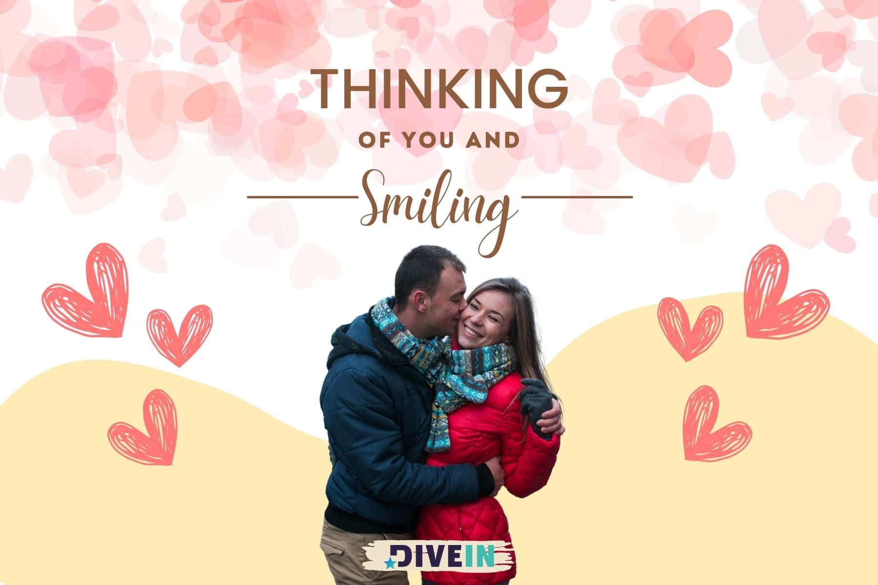 short cute love messages. thinking of you and smiling