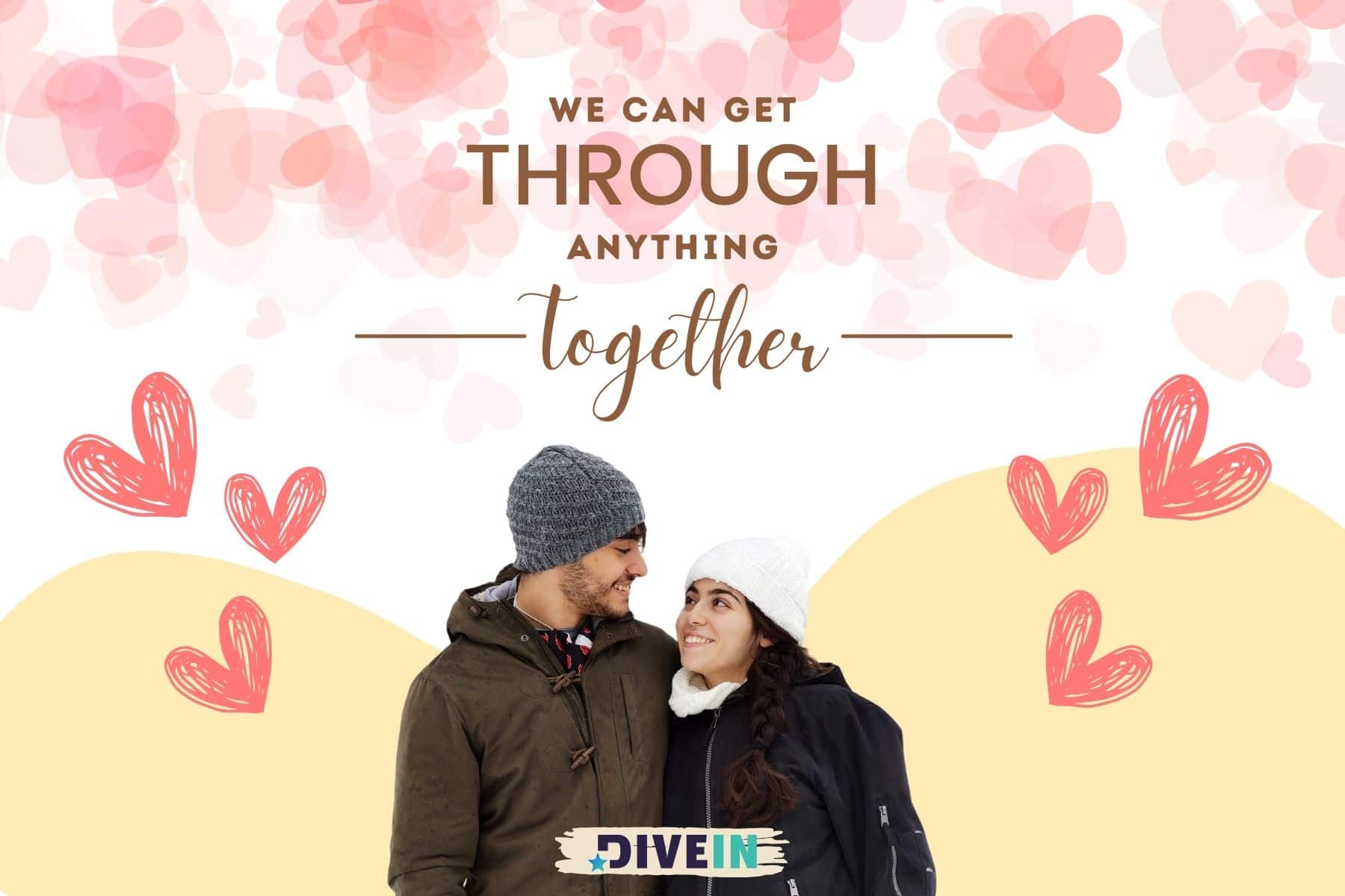 short cute love messages. we can get through anything together