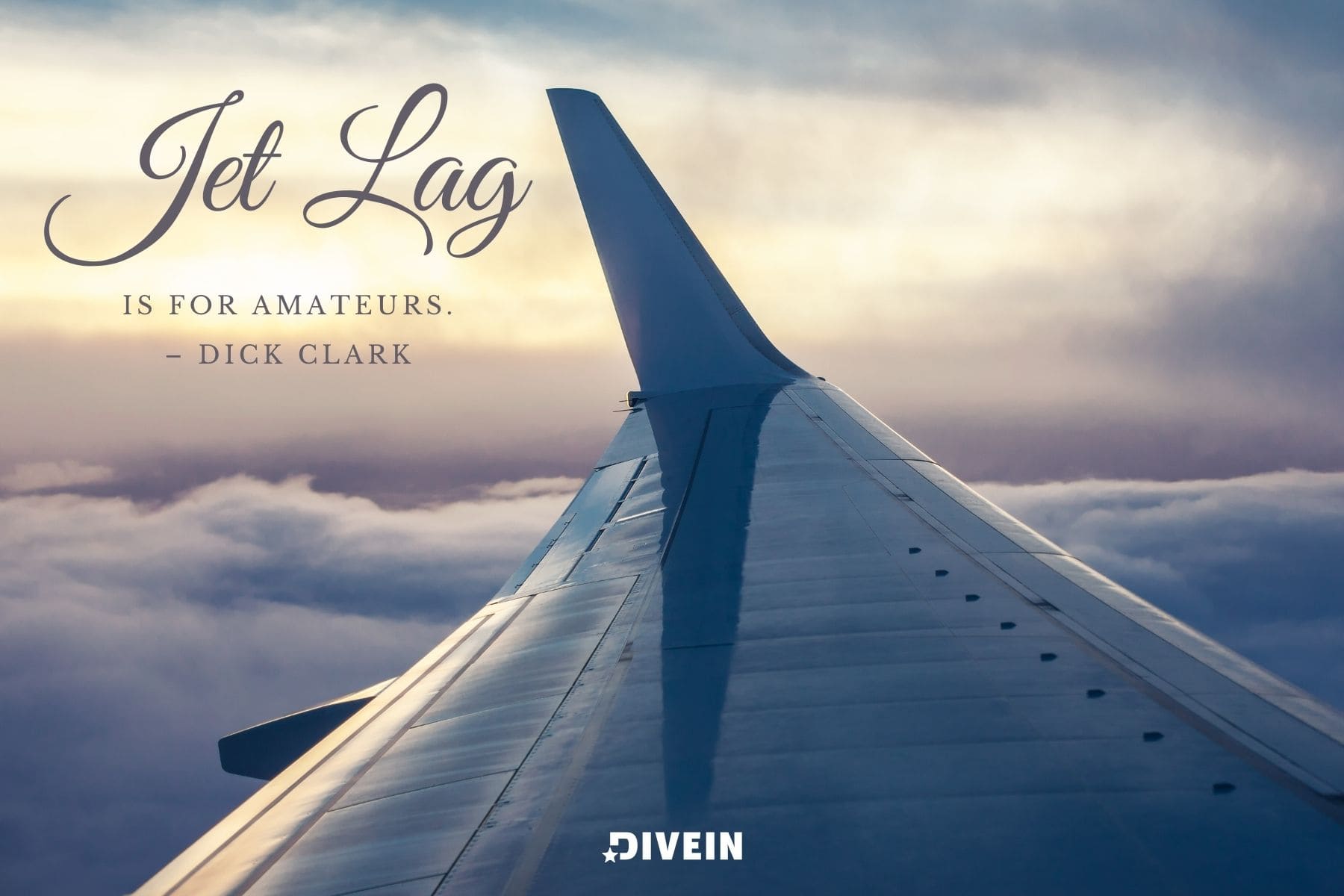 short funny travel instagram captions. jet lag is for amateurs. dick clark