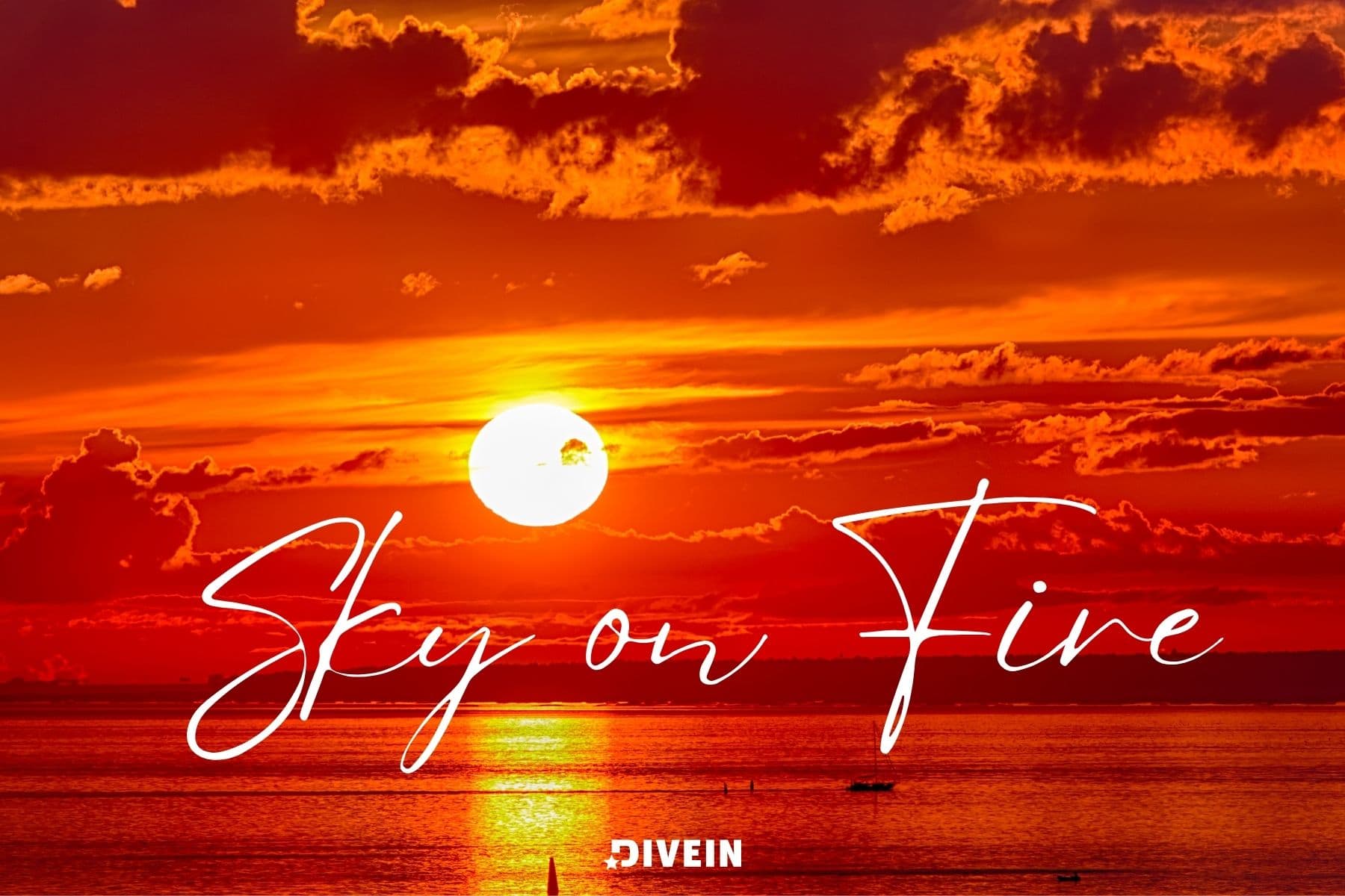 short sunset quotes. sky on fire.