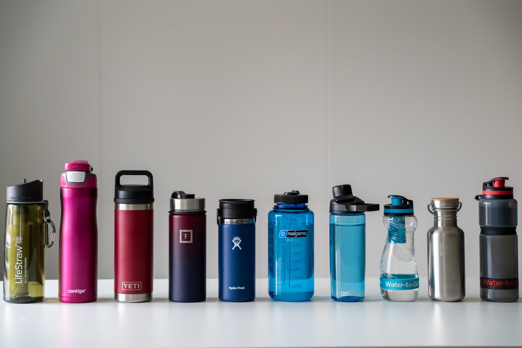 Various Water Bottles