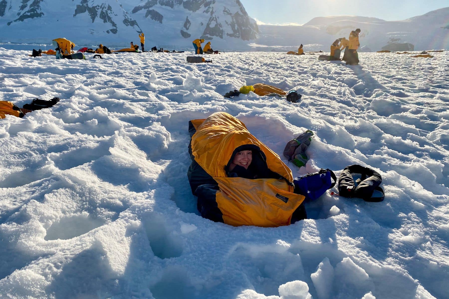 Camping In Winter Tent Sleeping Pad