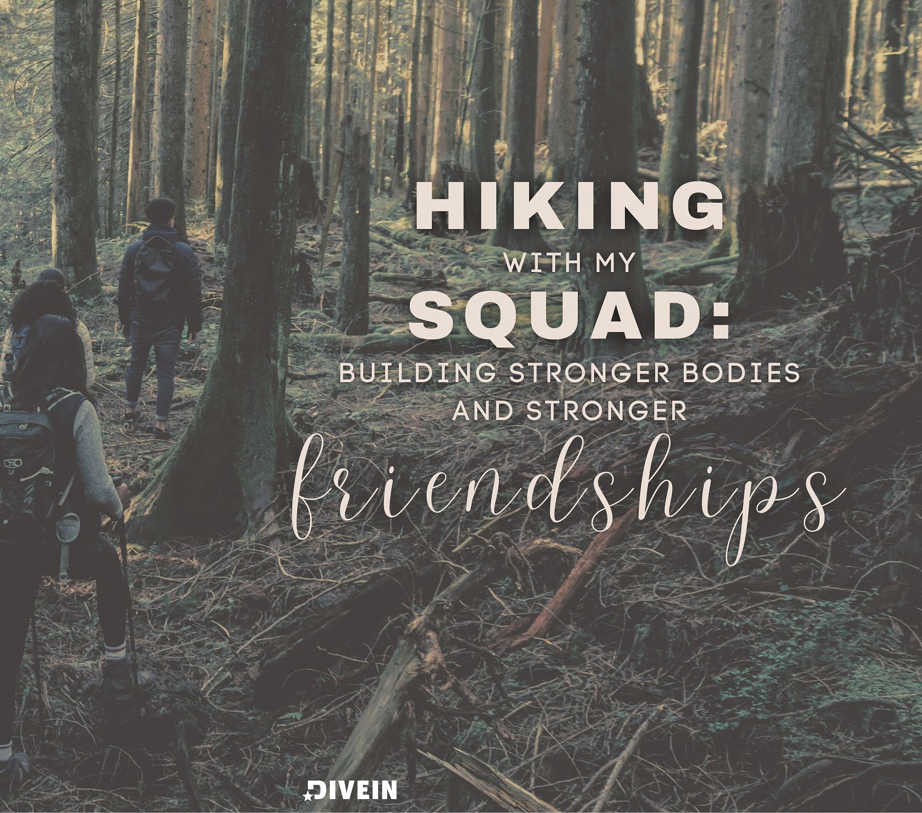 Hiking with Friends Captions. Hiking with my squad: building stronger bodies and stronger friendships.
