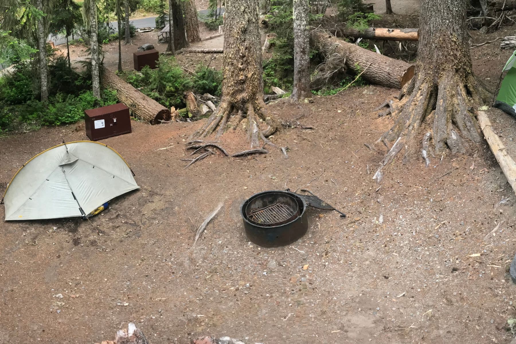 White River campsites come equipped with a fire ring, a bear locker, and picnic tables to enjoy
