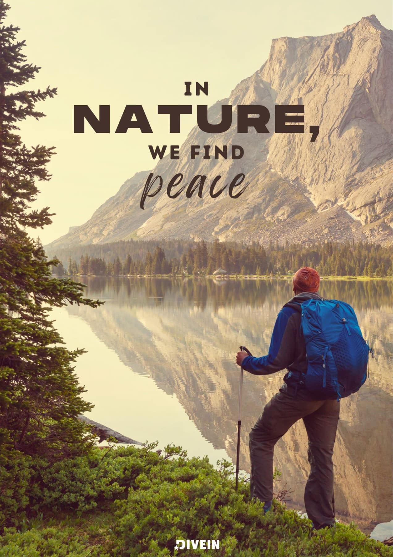 Simple Nature Quotes for Instagram. In nature, we find peace.