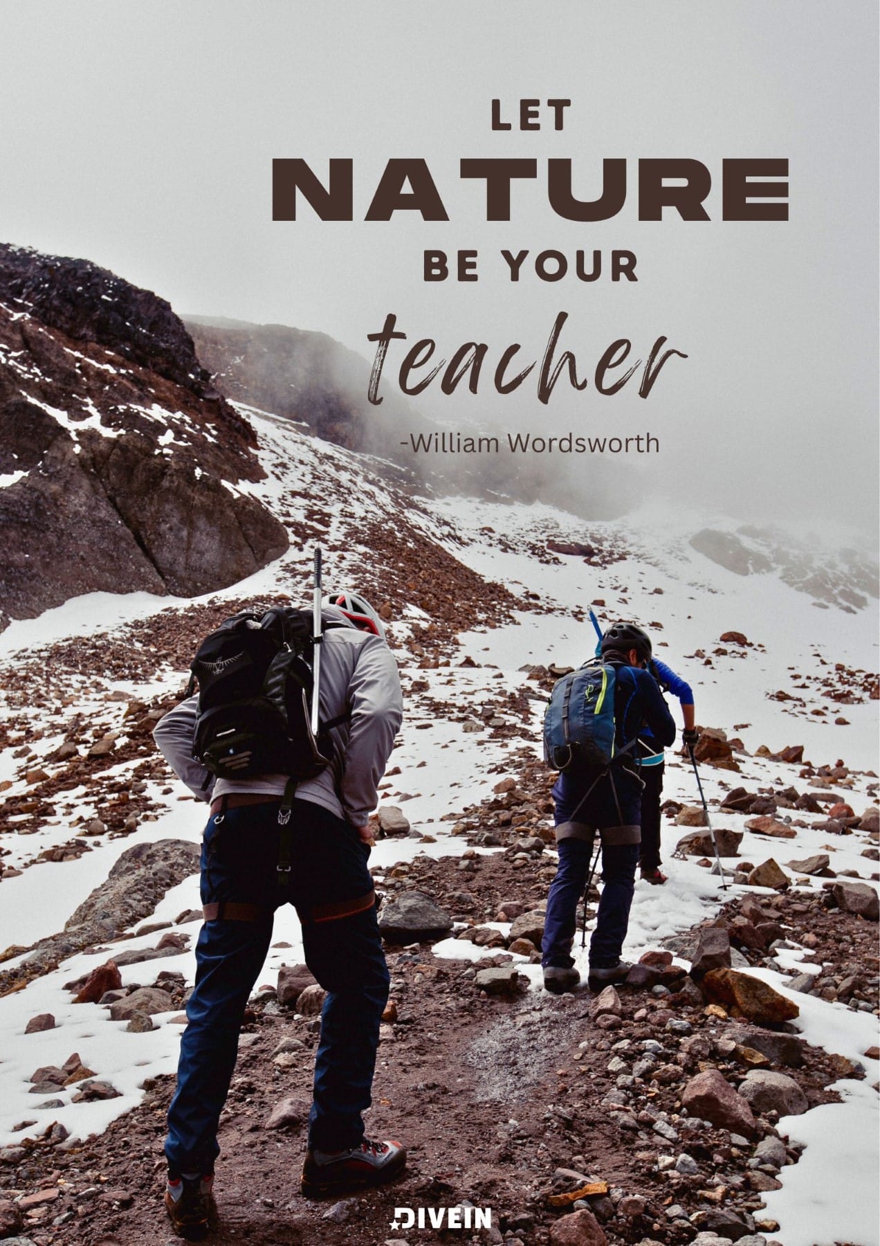 Instagram Captions about Love of Nature. Let nature be your teacher. William Wordsworth.