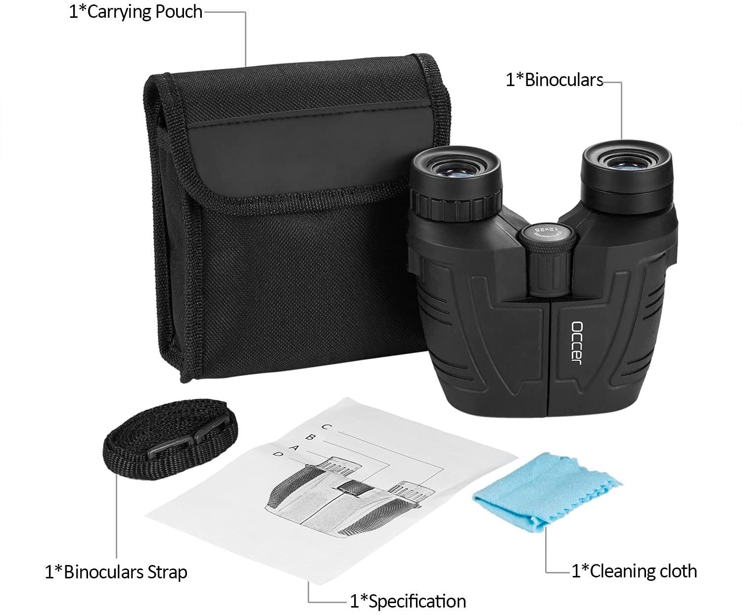Occer 12 25 Binoculars Content