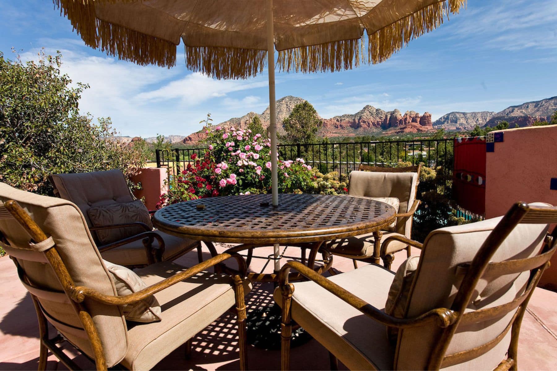 A Sunset Chateau Umbrella