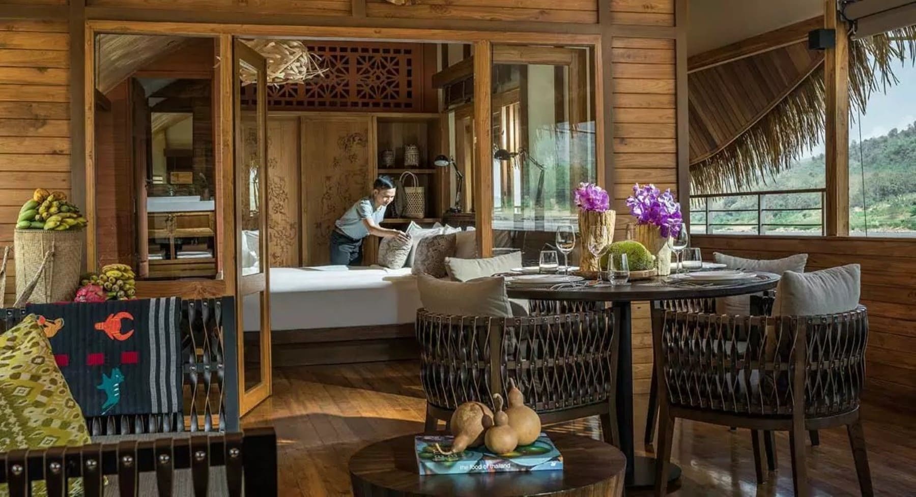 Anantara Golden Triangle Elephant Camp Mekong Kingdoms Cruise Bar