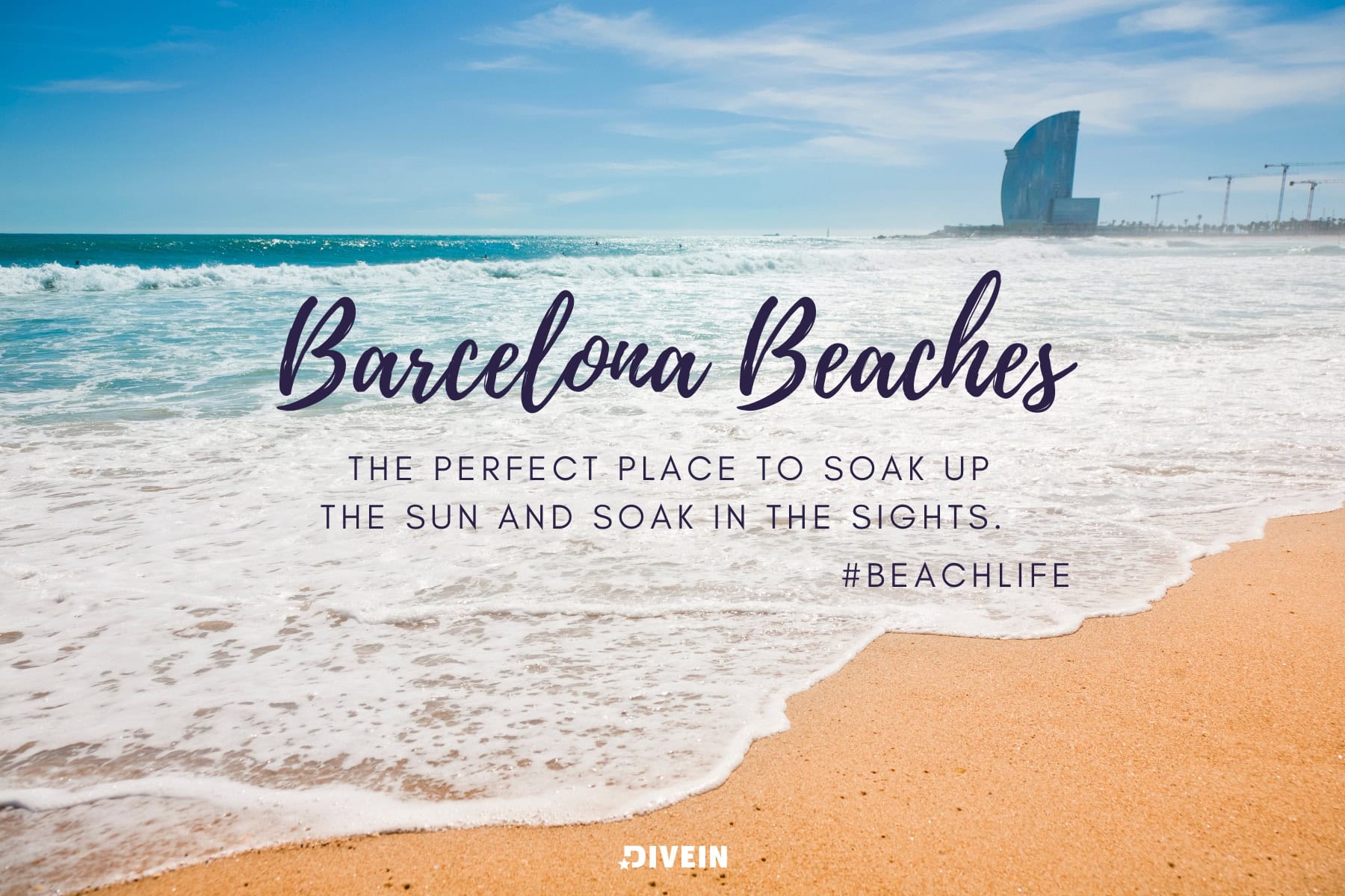barcelona instagram captions. barcelonas beaches_ the perfect place to soak up the sun and soak in the sights