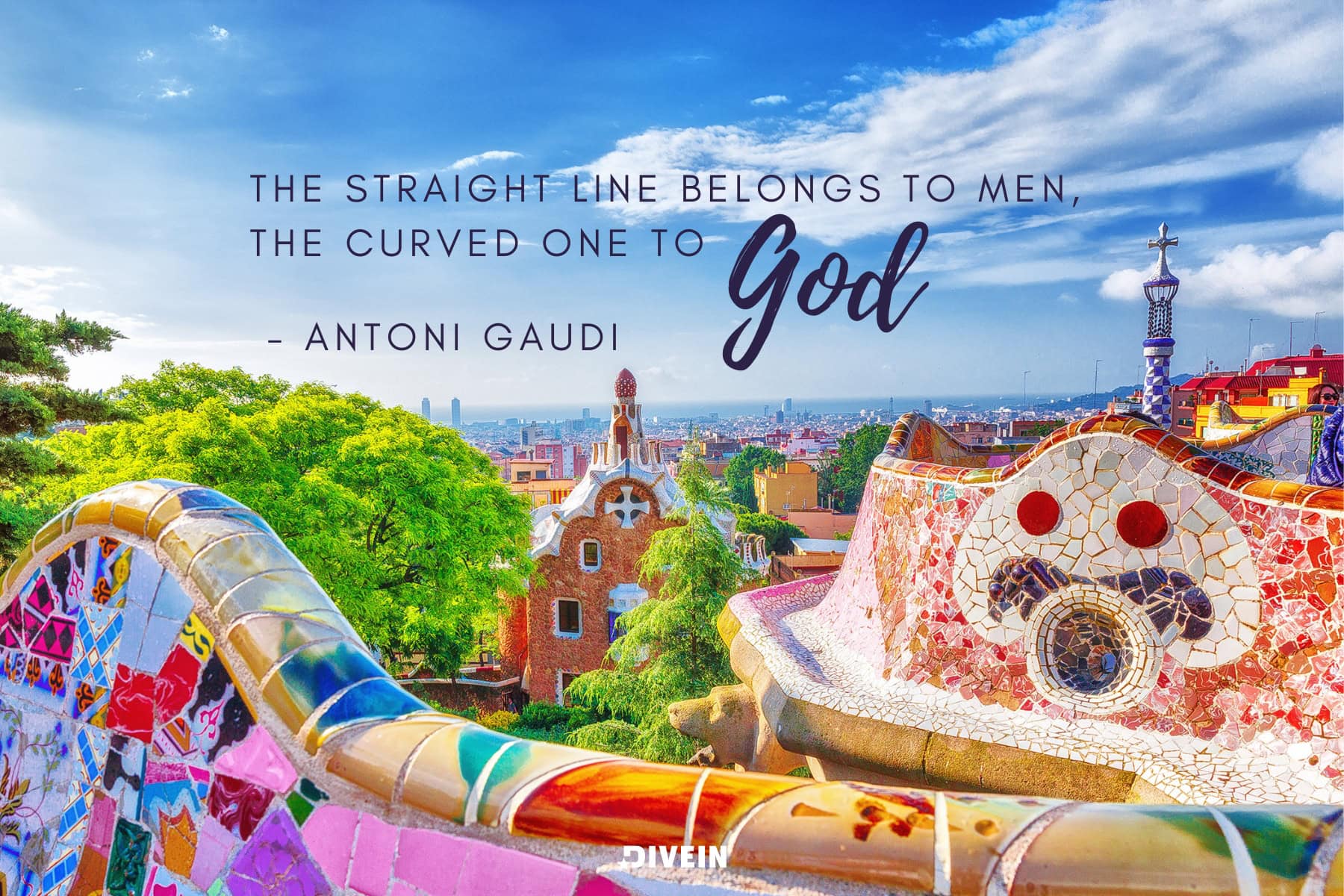 quotes by antoni gaudí architect. the straight line belongs to men the curved one to god