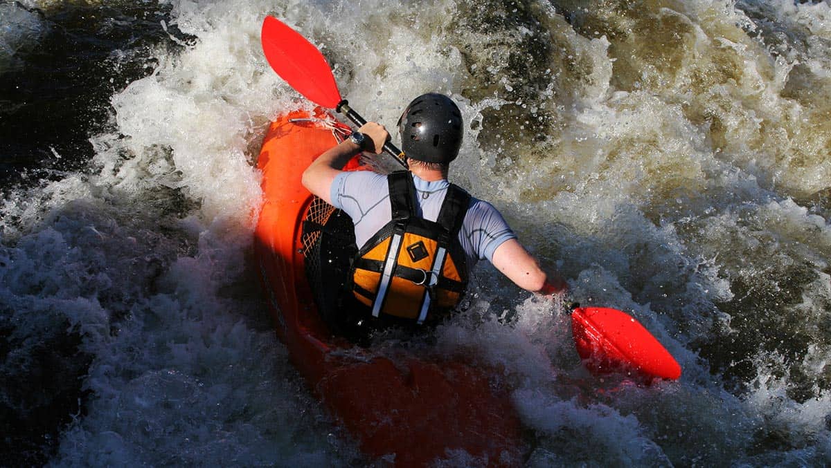 Whitewater Kayaker with Complete Gears.