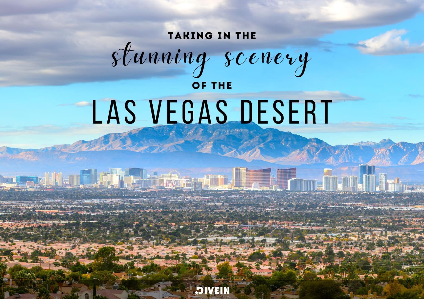 Taking in the stunning scenery of the Las Vegas desert.