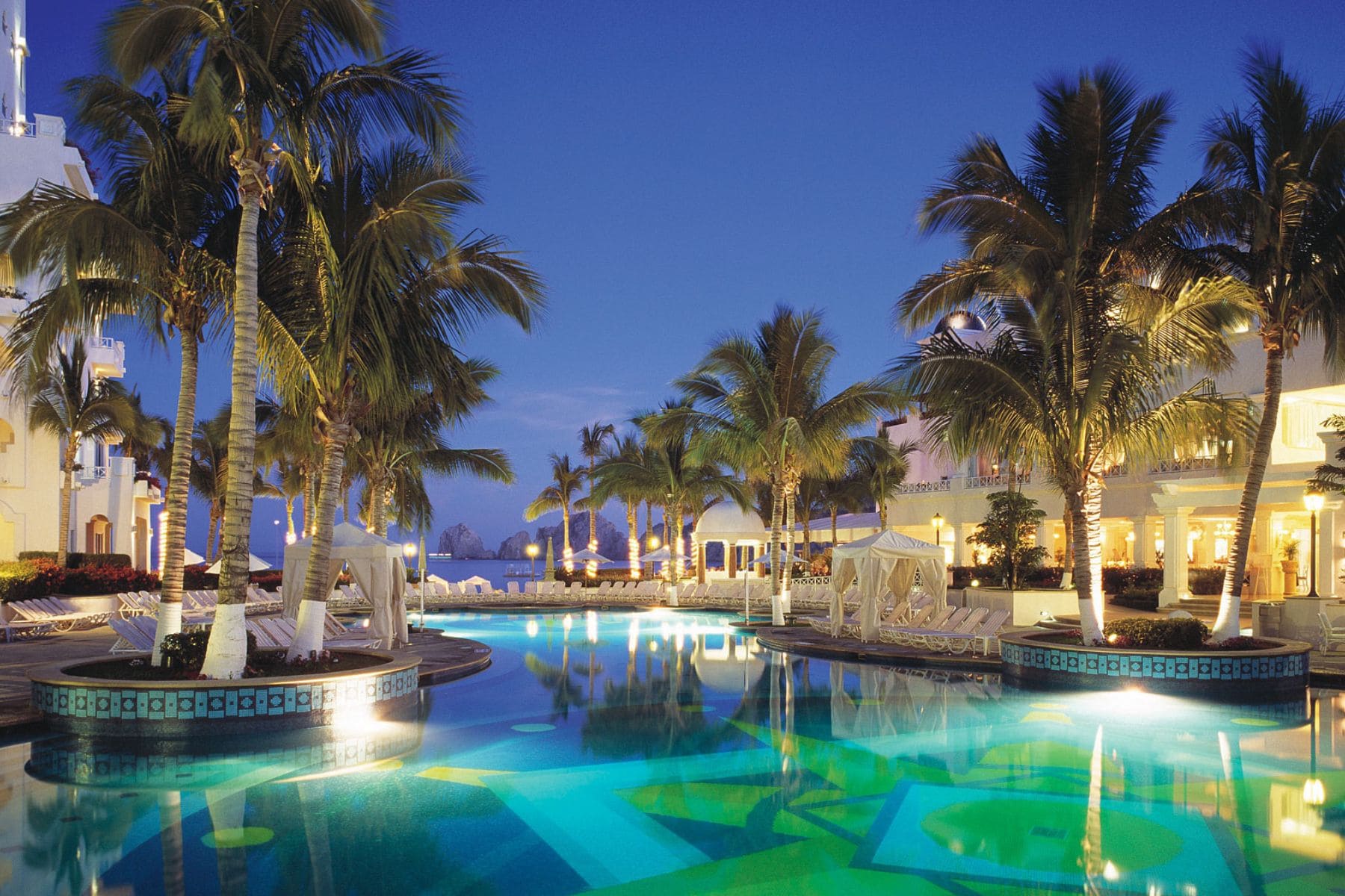 pueblo-bonito-rose-resort-and-spa-pool-lights