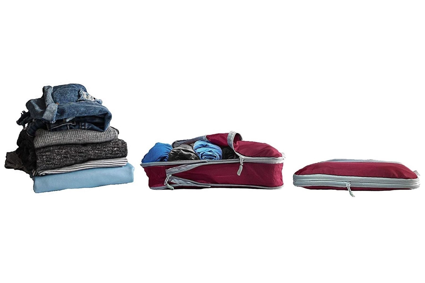 Travel Dude Packing cube has both compressibility and visibility in one.
